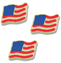 Photoetch USA miniature flag 1/2 inch point to point available i two versions, Brass $ 0.24 (P) and 14K Gold $ 0.36 (P)